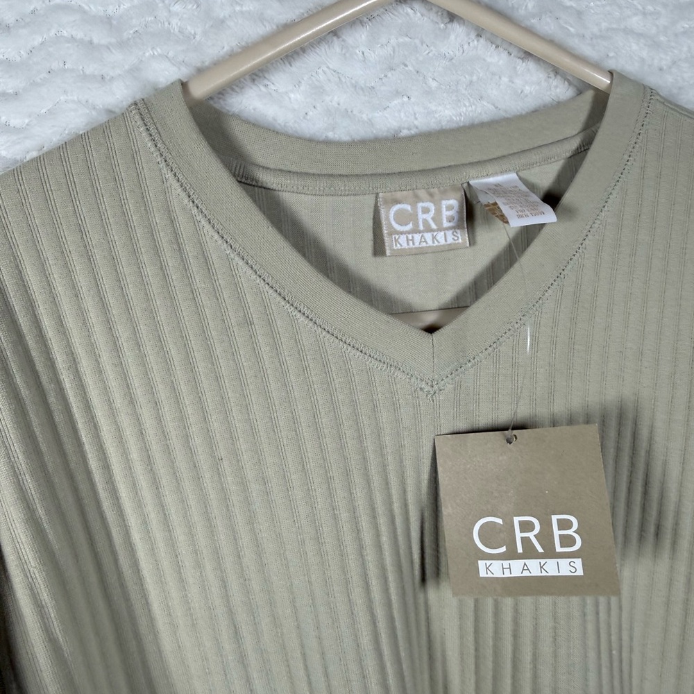 CBR Men's Short Sleeve Ribbed Tee in Beige - Picture 7 of 10